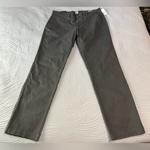 Men’s GAP Pants 34x34 Gray Essential Khaki Straight Leg Chino Cotton Stretch NWT